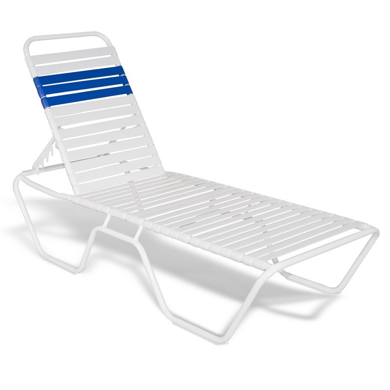 Commercial Outdoor Pool Furniture on Outdoor Pool Stackable Strap Chaise Lounge 78x27x16 White Sfu 5216 201